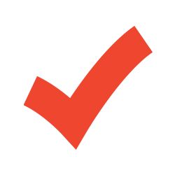 Icon of a red checkmark