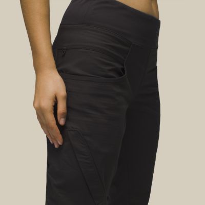 Prana Summit Pants Gray Black Pockets W4118TL17 Womens XS Tall