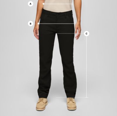 Image of Women's bottoms and measuring guide