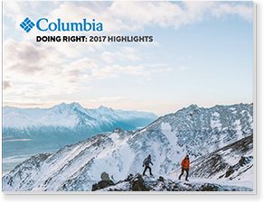   Cover of the 2017 Columbia Corporate Responsibility Report. 